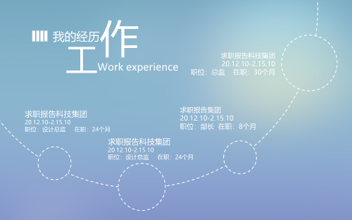 创意蓝色个人简历竞聘PPT模板