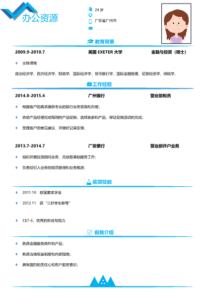 竞争个人求职简历